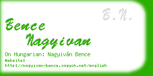 bence nagyivan business card